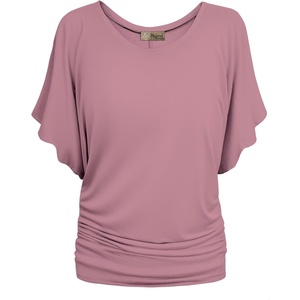 image:imageHybrid amp Company Womens Super Comfy Boat Neck Dolman Top ShirtRose