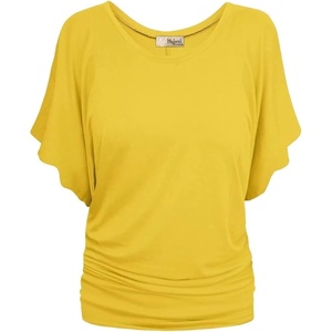 image:imageHybrid amp Company Womens Super Comfy Boat Neck Dolman Top ShirtYellow