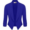 image:imageHybrid amp Company Womens Office Blazer Jacket  Nylon ponte de roma fabric open front design tailored fit versatile style for office work and casual business wearJk11331073troyal