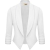 image:imageHybrid amp Company Womens Office Blazer Jacket  Nylon ponte de roma fabric open front design tailored fit versatile style for office work and casual business wearJk11331073twhite