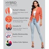 image:imageHybrid amp Company Ruched Sleeve Blazer  Lightweight fabric open front silhouette classic ruched sleeves suitable for office business casual and everyday wearNeon Coral