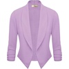 image:imageHybrid amp Company Ruched Sleeve Blazer  Lightweight fabric open front silhouette classic ruched sleeves suitable for office business casual and everyday wearLilac
