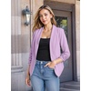 image:imageHybrid amp Company Ruched Sleeve Blazer  Lightweight fabric open front silhouette classic ruched sleeves suitable for office business casual and everyday wearLilac