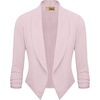 image:imageHybrid amp Company Ruched Sleeve Blazer  Lightweight fabric open front silhouette classic ruched sleeves suitable for office business casual and everyday wearMauve