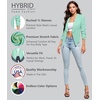 image:imageHybrid amp Company Ruched Sleeve Blazer  Lightweight fabric open front silhouette classic ruched sleeves suitable for office business casual and everyday wearMint