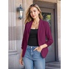 image:imageHybrid amp Company Ruched Sleeve Blazer  Lightweight fabric open front silhouette classic ruched sleeves suitable for office business casual and everyday wearMagenta