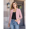 image:imageHybrid amp Company Ruched Sleeve Blazer  Lightweight fabric open front silhouette classic ruched sleeves suitable for office business casual and everyday wearPeach