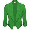 image:imageHybrid amp Company Ruched Sleeve Blazer  Lightweight fabric open front silhouette classic ruched sleeves suitable for office business casual and everyday wearKgreen