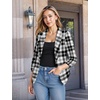 image:imageHybrid amp Company Ruched Sleeve Blazer  Lightweight fabric open front silhouette classic ruched sleeves suitable for office business casual and everyday wear11396blkivo