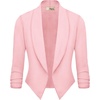 image:imageHybrid amp Company Ruched Sleeve Blazer  Lightweight fabric open front silhouette classic ruched sleeves suitable for office business casual and everyday wearJk11331073tblush