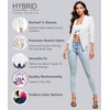 image:imageHybrid amp Company Ruched Sleeve Blazer  Lightweight fabric open front silhouette classic ruched sleeves suitable for office business casual and everyday wearWhite