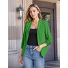 image:imageHybrid amp Company Ruched Sleeve Blazer  Lightweight fabric open front silhouette classic ruched sleeves suitable for office business casual and everyday wearKgreen