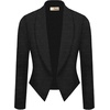 image:imageHybrid amp Company Ruched Sleeve Blazer  Lightweight fabric open front silhouette classic ruched sleeves suitable for office business casual and everyday wearCharcoal9789