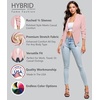 image:imageHybrid amp Company Ruched Sleeve Blazer  Lightweight fabric open front silhouette classic ruched sleeves suitable for office business casual and everyday wearBlush