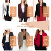 image:imageHybrid amp Company Ruched Sleeve Blazer  Lightweight fabric open front silhouette classic ruched sleeves suitable for office business casual and everyday wearRed9789