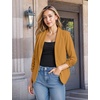 image:imageHybrid amp Company Ruched Sleeve Blazer  Lightweight fabric open front silhouette classic ruched sleeves suitable for office business casual and everyday wearMustard