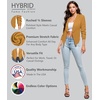 image:imageHybrid amp Company Ruched Sleeve Blazer  Lightweight fabric open front silhouette classic ruched sleeves suitable for office business casual and everyday wearMustard