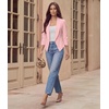 image:imageHybrid amp Company Ruched Sleeve Blazer  Lightweight fabric open front silhouette classic ruched sleeves suitable for office business casual and everyday wearJk11331073tblush