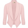 image:imageHybrid amp Company Ruched Sleeve Blazer  Lightweight fabric open front silhouette classic ruched sleeves suitable for office business casual and everyday wearBlush
