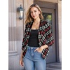 image:imageHybrid amp Company Womens Open Front Blazer  Lightweight blazer fabric open front design 34 ruched sleeves classic work jacket for office casual wear daily styling462059redmul
