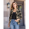 image:imageHybrid amp Company Womens Open Front Blazer  Lightweight blazer fabric open front design 34 ruched sleeves classic work jacket for office casual wear daily styling11396blktau