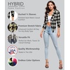 image:imageHybrid amp Company Womens Open Front Blazer  Lightweight blazer fabric open front design 34 ruched sleeves classic work jacket for office casual wear daily styling11394blkivo