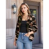 image:imageHybrid amp Company Womens Open Front Blazer  Lightweight blazer fabric open front design 34 ruched sleeves classic work jacket for office casual wear daily styling10188camouflage