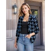 image:imageHybrid amp Company Womens Open Front Blazer  Lightweight blazer fabric open front design 34 ruched sleeves classic work jacket for office casual wear daily styling11394blkblu