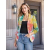image:imageHybrid amp Company Womens Open Front Blazer  Lightweight blazer fabric open front design 34 ruched sleeves classic work jacket for office casual wear daily styling7701yellow Mul