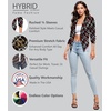 image:imageHybrid amp Company Womens Open Front Blazer  Lightweight blazer fabric open front design 34 ruched sleeves classic work jacket for office casual wear daily styling462059redmul