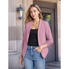 image:imageHybrid amp Company Womens Open Front Blazer  Lightweight blazer fabric open front design 34 ruched sleeves classic work jacket for office casual wear daily stylingRose