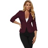 image:imageHybrid amp Company Womens Ponte Cardigan Blazer  Lightweight stretch ponte fabric open cardigan style polished fit suitable for office work and business casualWine