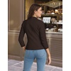image:imageHybrid amp Company Womens Ponte Cardigan Blazer  Lightweight stretch ponte fabric open cardigan style polished fit suitable for office work and business casualBrown