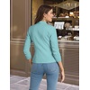 image:imageHybrid amp Company Womens Ponte Cardigan Blazer  Lightweight stretch ponte fabric open cardigan style polished fit suitable for office work and business casualAqua