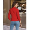 image:imageHybrid amp Company Womens Ponte Cardigan Blazer  Lightweight stretch ponte fabric open cardigan style polished fit suitable for office work and business casualRed