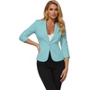 image:imageHybrid amp Company Womens Ponte Cardigan Blazer  Lightweight stretch ponte fabric open cardigan style polished fit suitable for office work and business casualAqua
