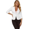 image:imageHybrid amp Company Womens Ponte Cardigan Blazer  Lightweight stretch ponte fabric open cardigan style polished fit suitable for office work and business casualWhite