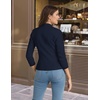 image:imageHybrid amp Company Womens Ponte Cardigan Blazer  Lightweight stretch ponte fabric open cardigan style polished fit suitable for office work and business casualNavy
