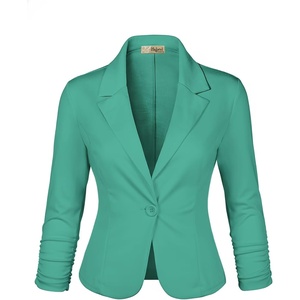image:imageHybrid amp Company Womens Ponte Cardigan Blazer  Lightweight stretch ponte fabric open cardigan style polished fit suitable for office work and business casualMint