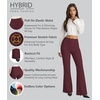 image:imageHybrid amp Company Womens High Rise Ponte Flare Pants  Ultra stretch ponte fabric high rise fit flare leg silhouette pull on waist faux pockets casual office pantsBurgundy