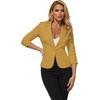 image:imageHybrid amp Company Womens Ponte Cardigan BlazerMustard