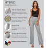 image:imageHybrid amp Company Womens Ultra Stretch Ponte Bootcut Pants MidRise Sleek Pintuck Pull On Faux Pockets Office amp CasualGrey
