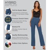 image:imageHybrid amp Company Womens Ultra Stretch Ponte Bootcut Pants MidRise Sleek Pintuck Pull On Faux Pockets Office amp CasualNavy