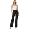 image:imageHybrid amp Company Womens Ultra Stretch Ponte Bootcut Pants MidRise Sleek Pintuck Pull On Faux Pockets Office amp CasualBlack